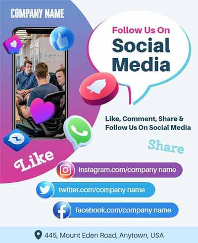 Creative Social Media Announcement Flyer Template
