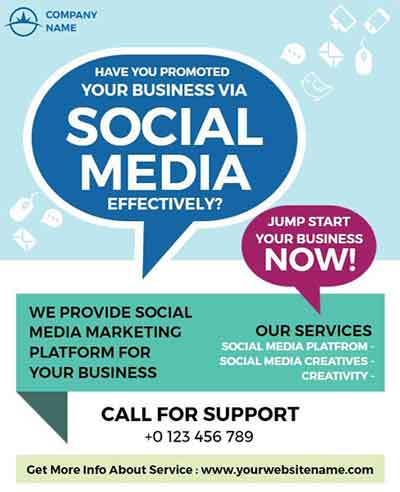 Modern Social Media Marketing Announcement Flyer Template