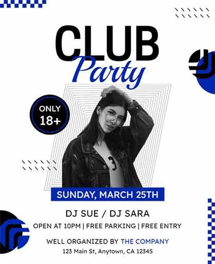 Vector Club Party Flyer Template