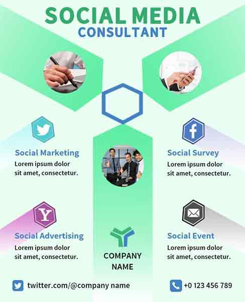 Creative Social Media Consultant Flyer Template