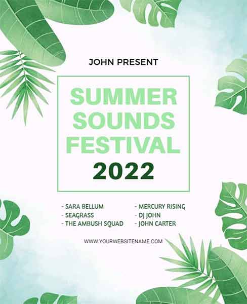 Floral Promotional Flyer Template