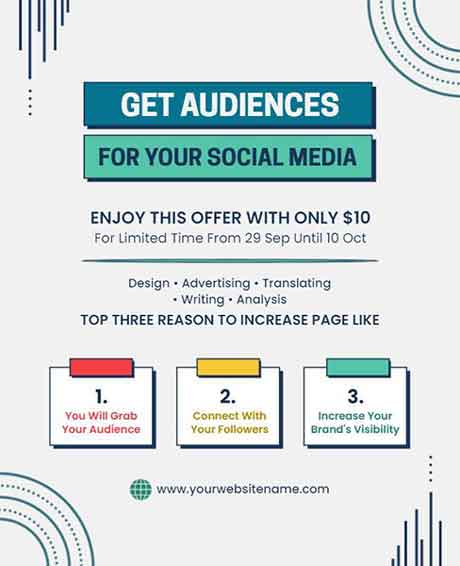 Minimalist Social Media Audiences Flyer Template