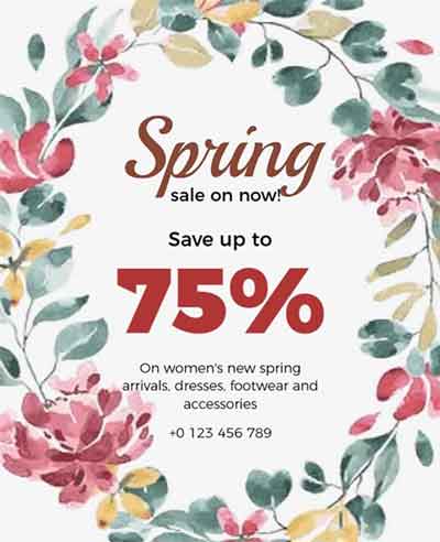 Floral Promotional Flyer Template