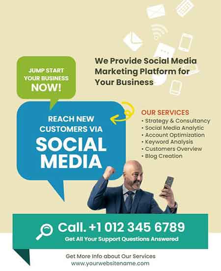 Minimalist Social Media Marketing Flyer Template