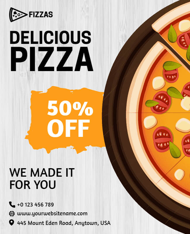 Spicy Hawaiian Pizza Deal Flyer