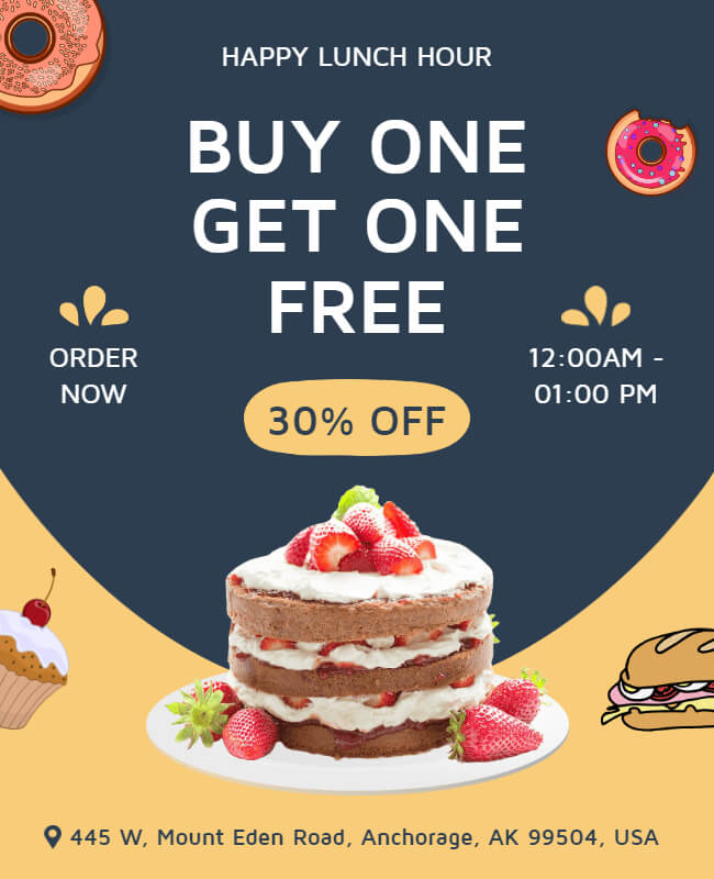 Yellow Bakery Special Offer Flyer