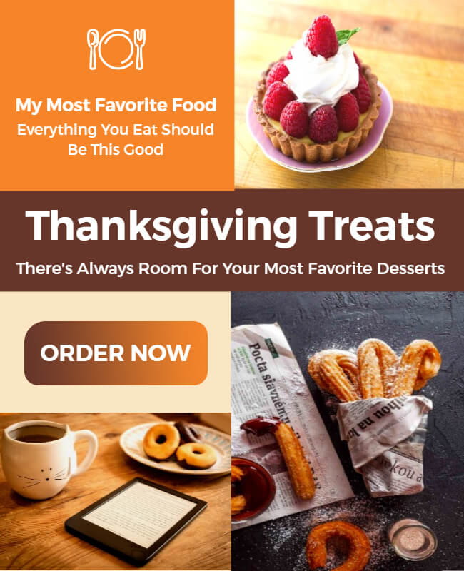 Thanksgiving Treats Bakery Flyer