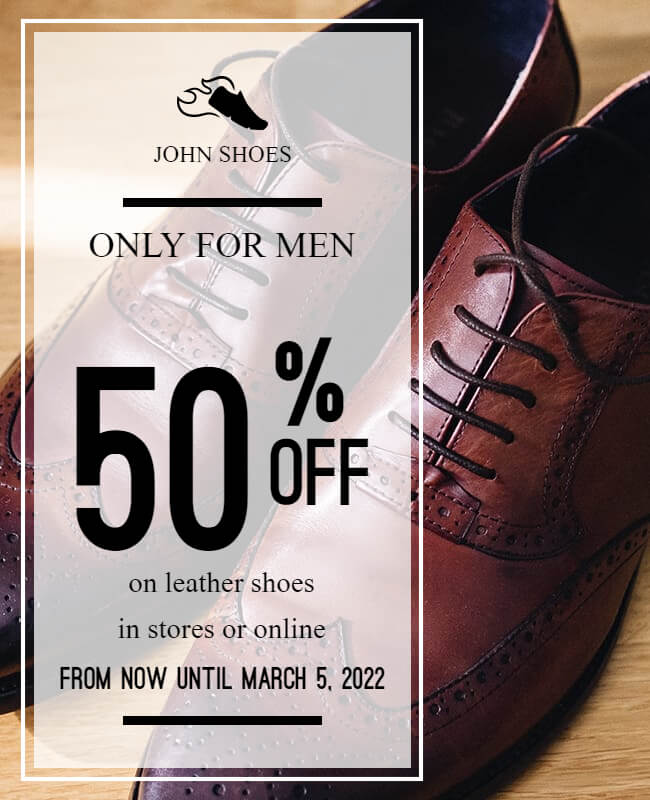 Men Shoes Offer Flyer Template