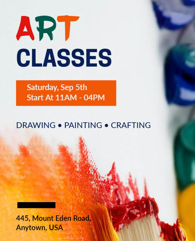 Abstract Art Classes Flyer