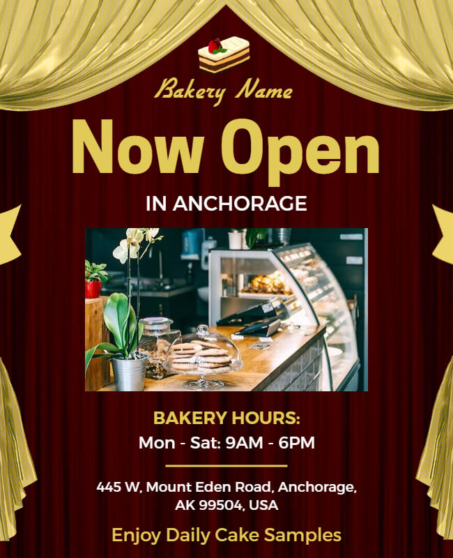 Bakery Now Open Flyer