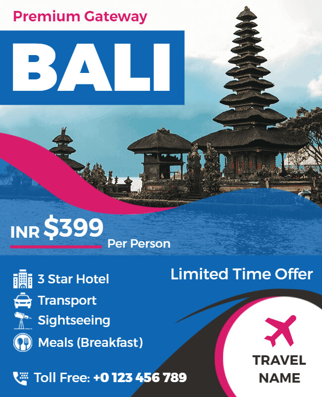 Bali Travel Flyer Template