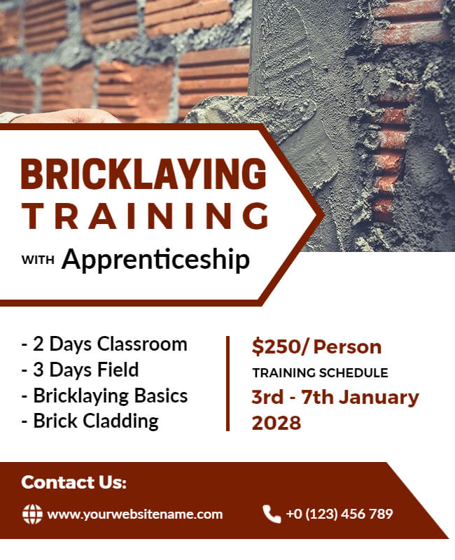 Bricklaying Construction Flyer