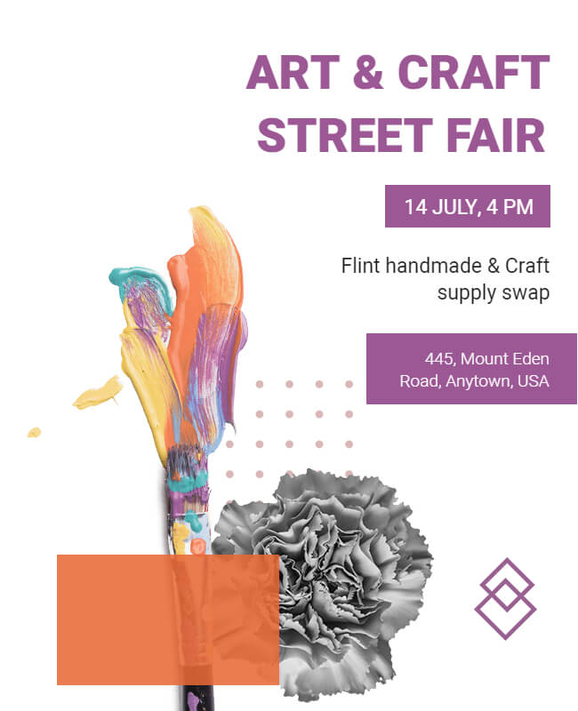 Brush Art and Craft Street Fair Flyer