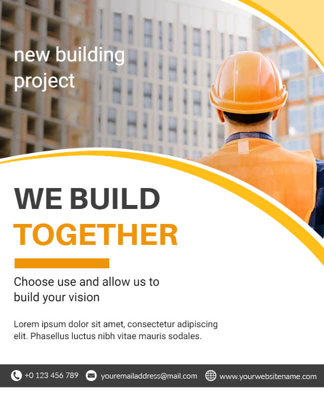 Build It Right Construction Flyer Template