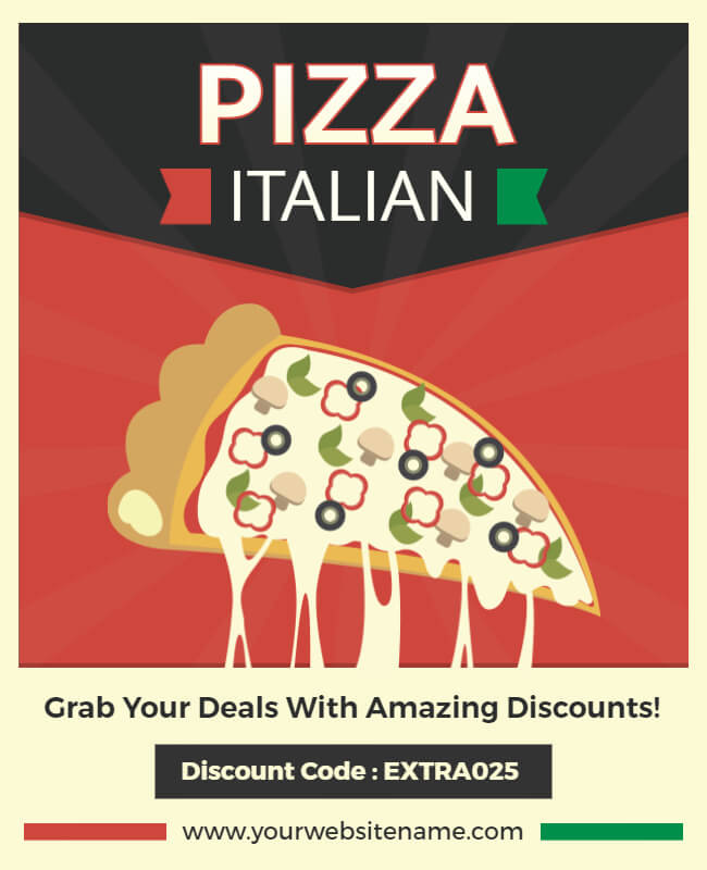 Cheesy Delight Pizza Promo Flyer