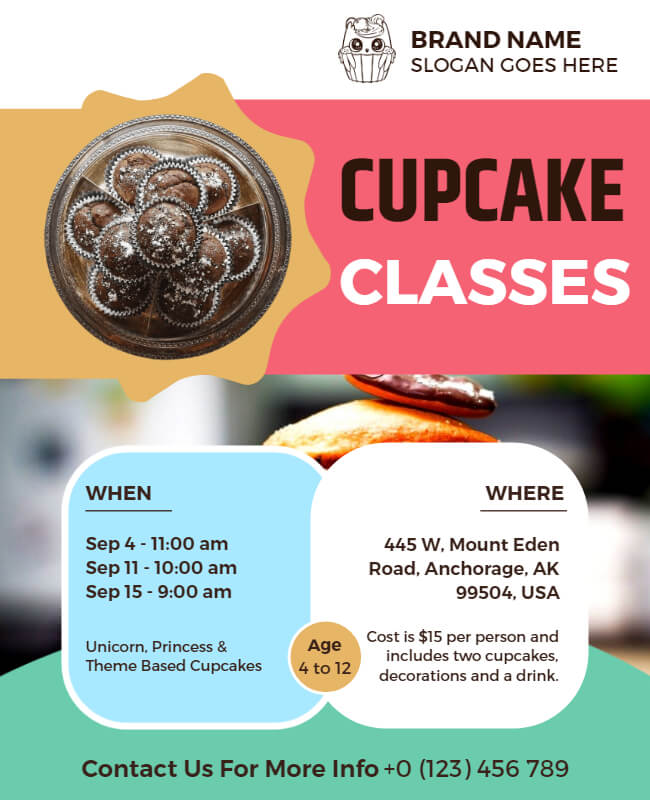 Classes Bakery Flyer Template