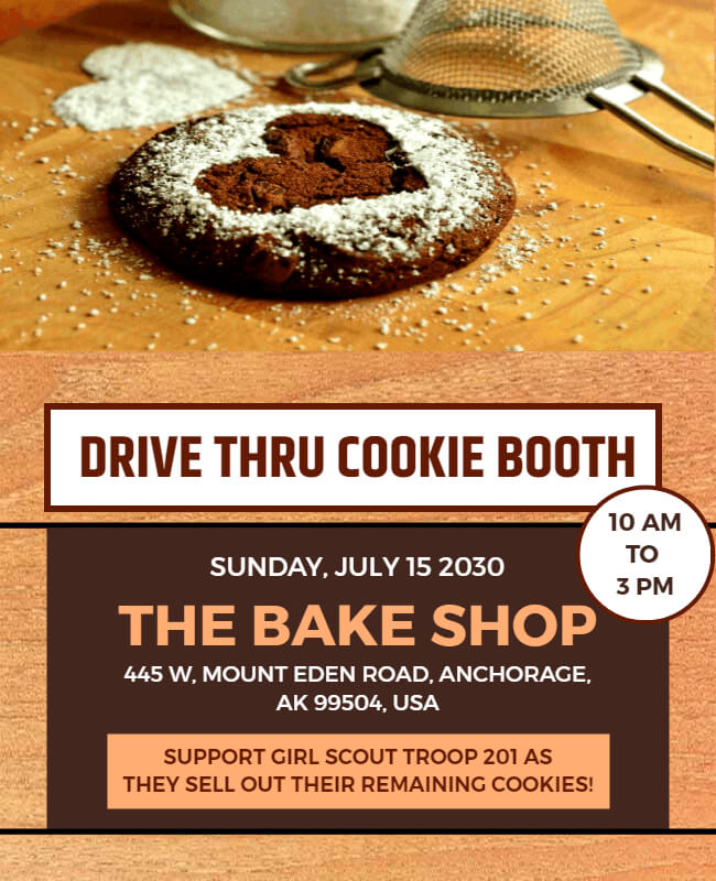 Drive Thru Cookie Bakery Flyer
