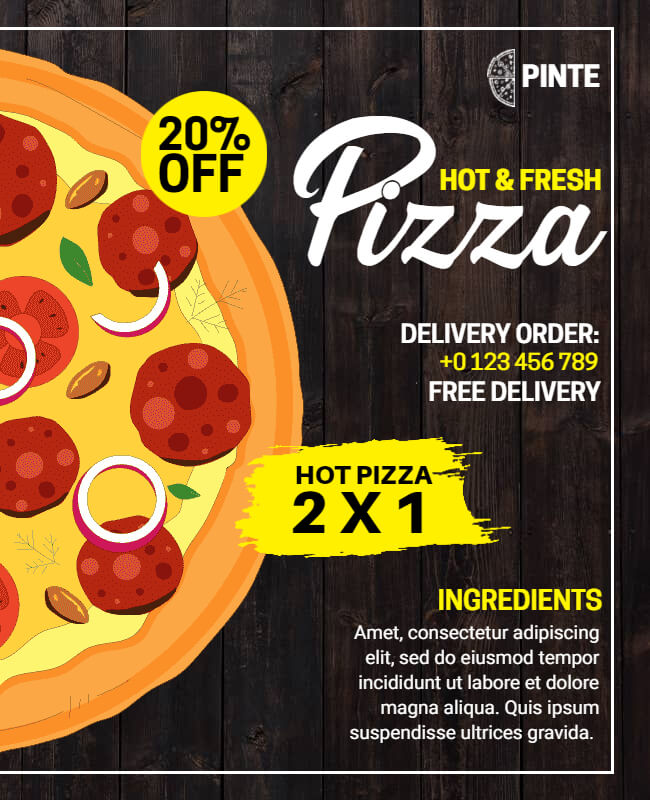 Gourmet Pizza Showcase Flyer