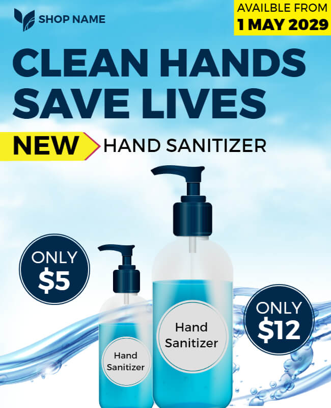 Hand Sanitizer Flyer Template