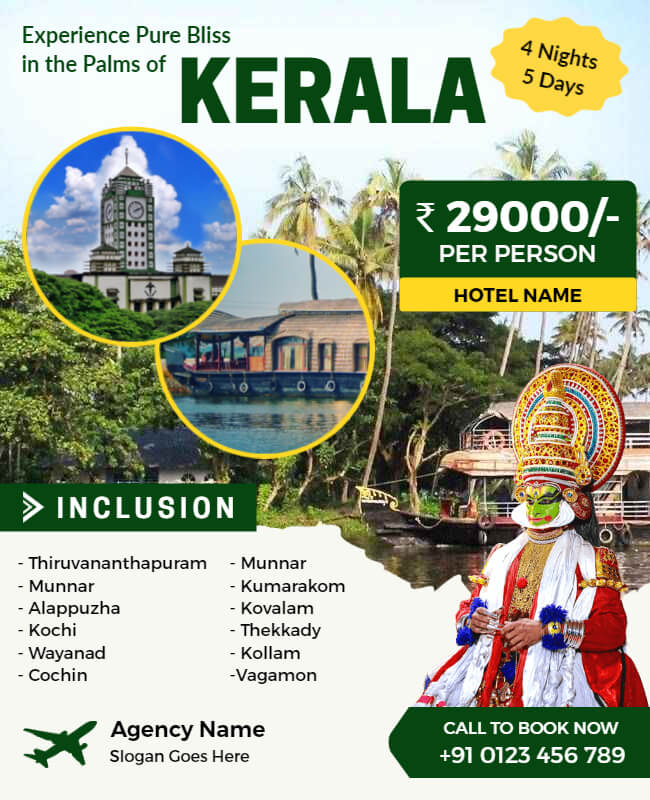 Kerala Holiday Flyer Template