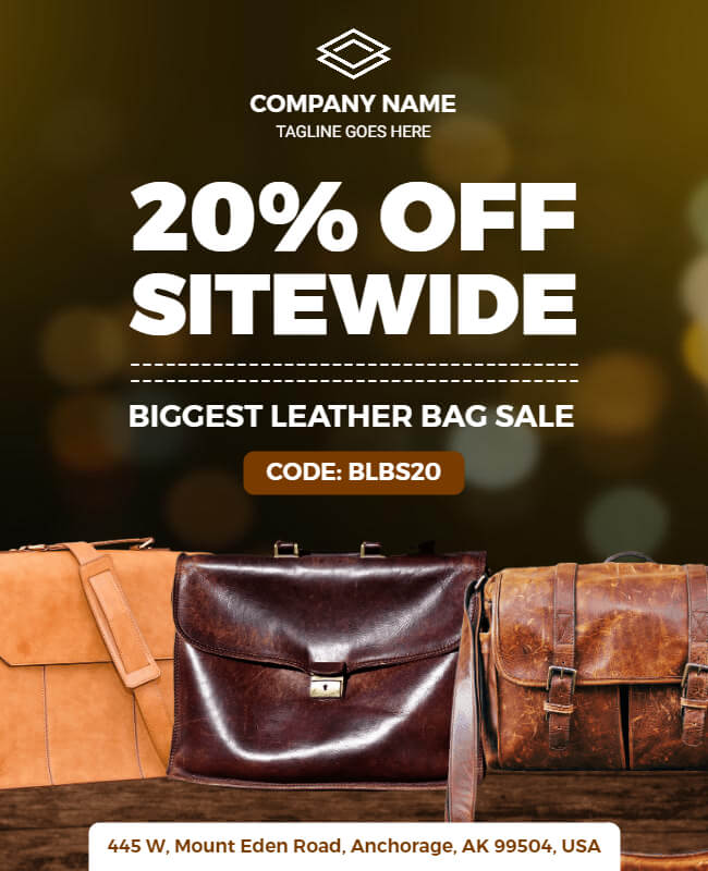 Leather Bag Sale Flyer Template
