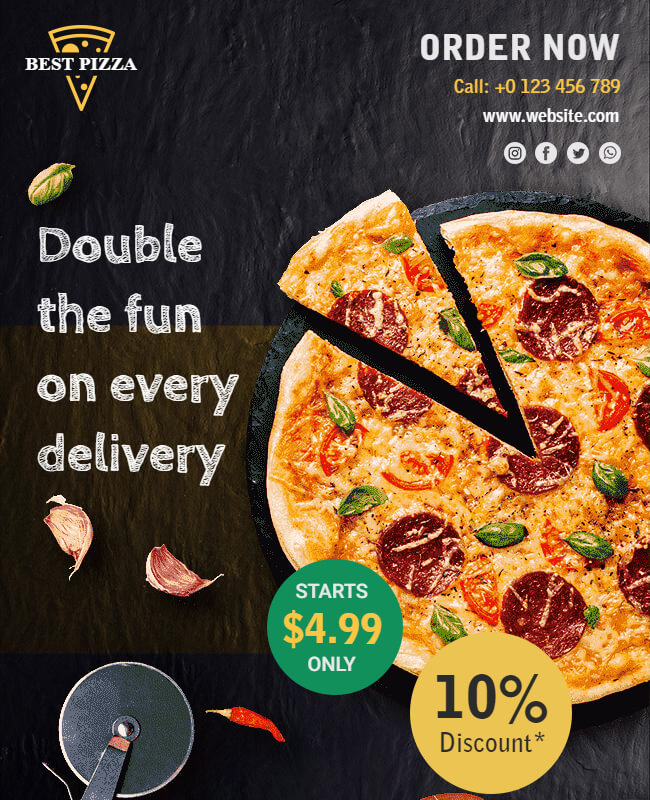 Pizza Delivery Flyer Template