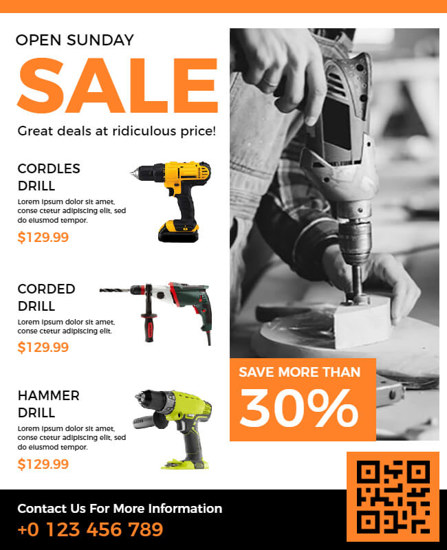 Power Tool Product Flyer Template