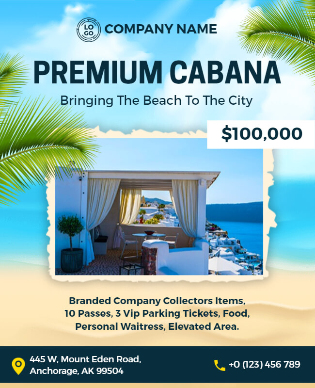 Premium Cabana Travel Flyer Template