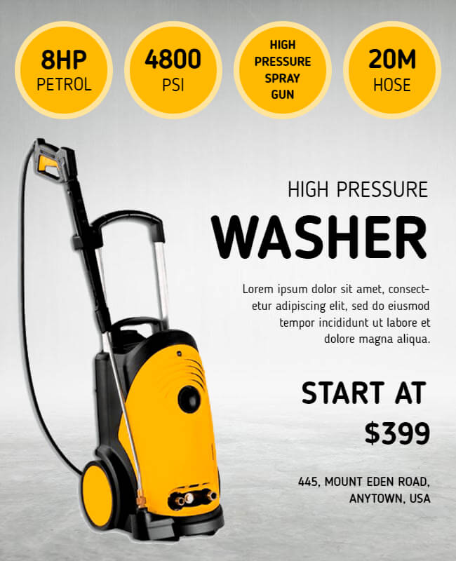 Pressure Washer Flyer Template