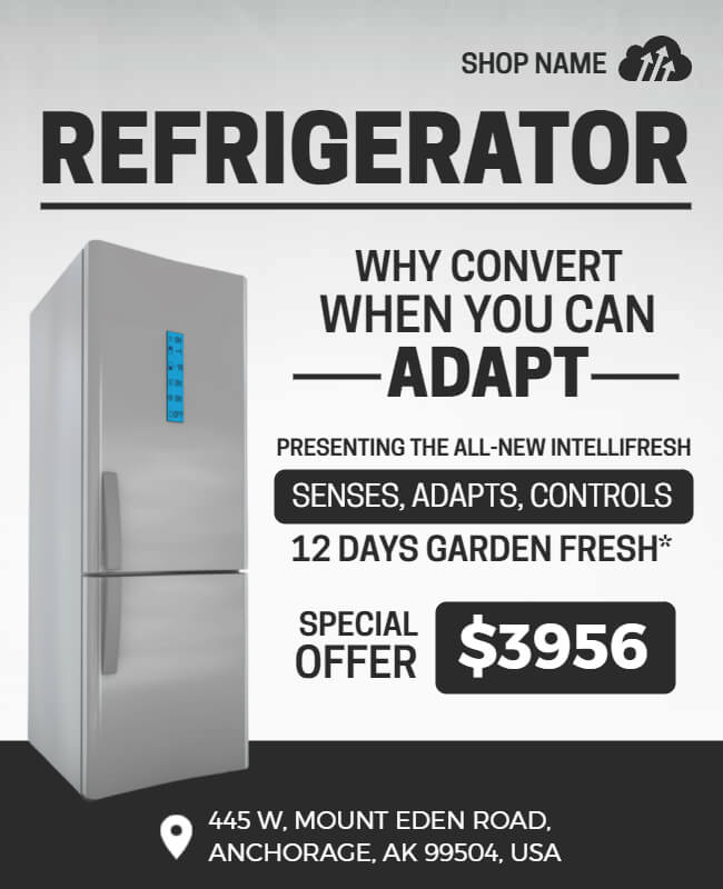 Refrigerator Product Flyer Template