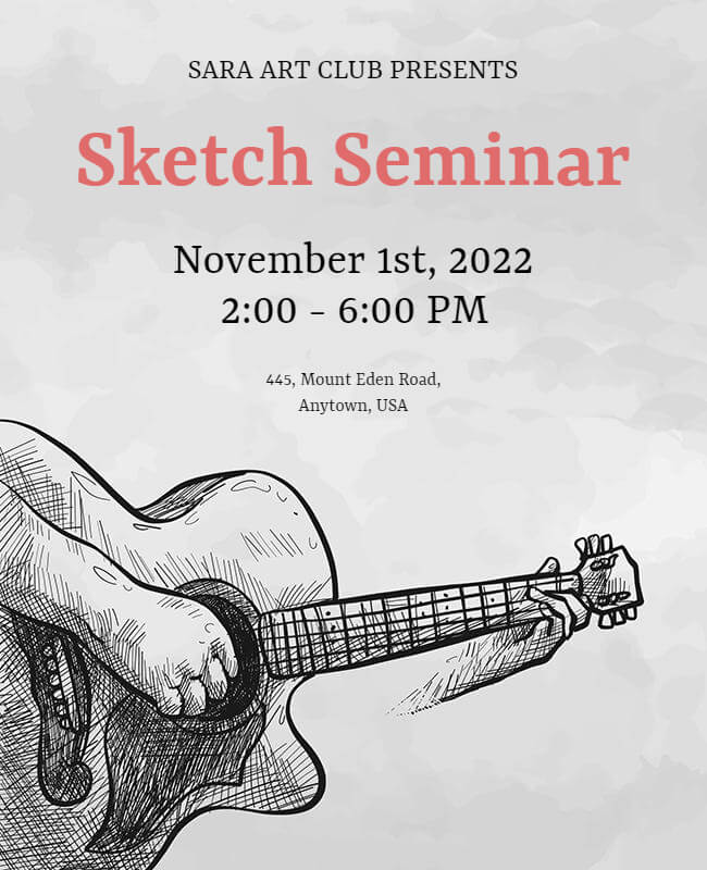 Sketch Seminar Art Flyer