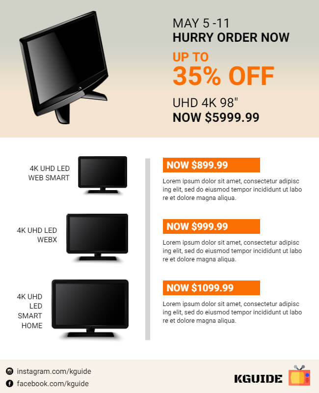 Television Offer Flyer Template