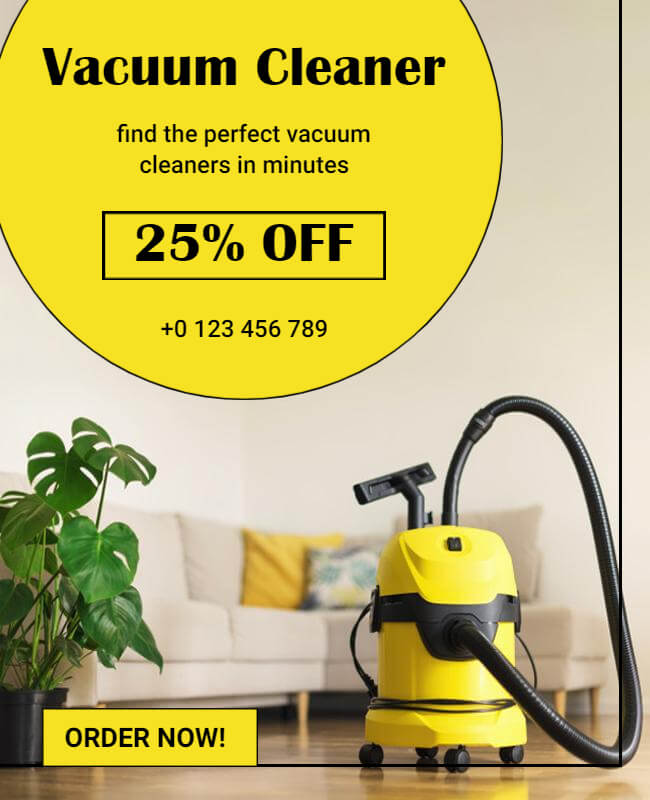 Vacuum Cleaner Offer Flyer Template