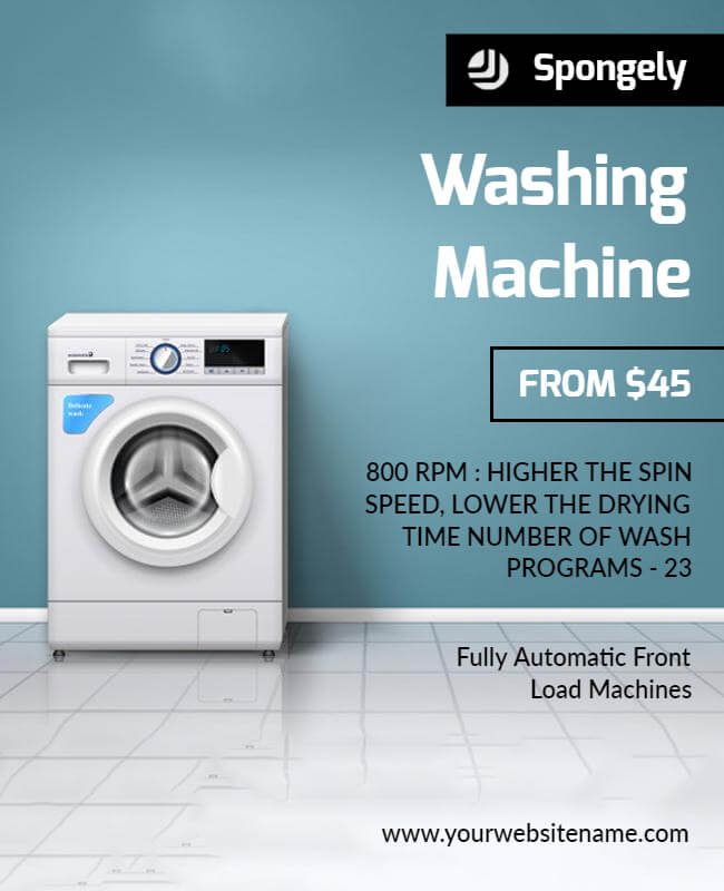 Washing Machine Flyer Template