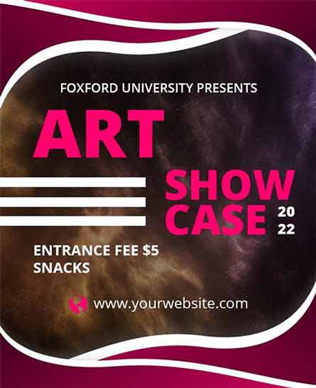 Abstract Art Showcase Flyer Template