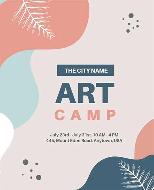 Aesthetic Art Flyer Template for Camp