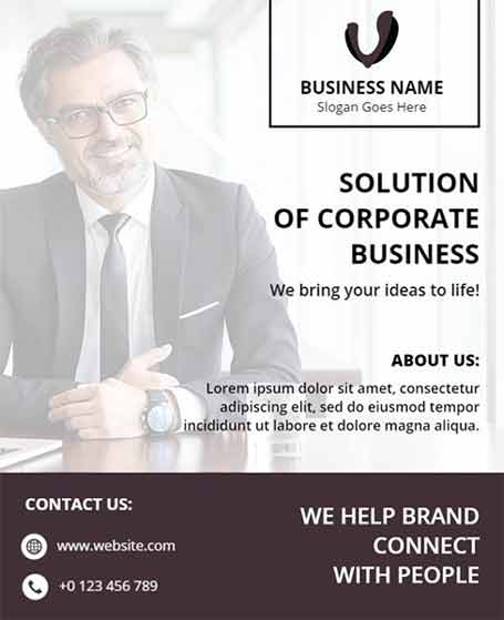 Realistic Corporate Flyer Template