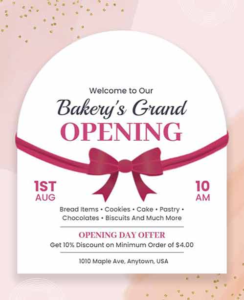 Vintage Bakery's Grand Opening Flyer Template