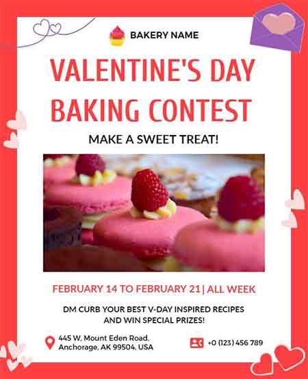 Elegant Baking Contest Flyer Template