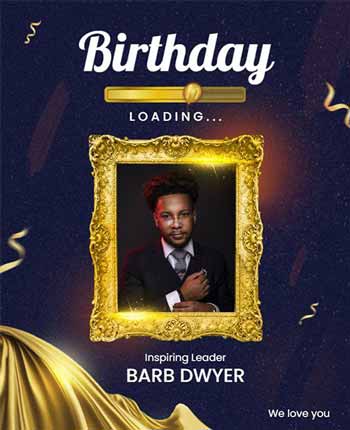 Gradient Birthday Loading Flyer Template