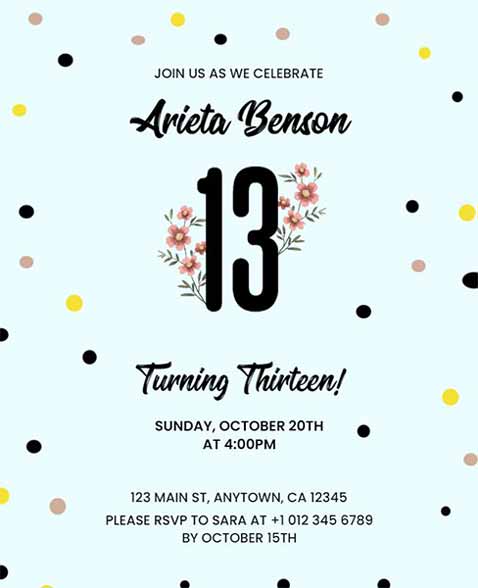 Minimal Birthday Party Flyer Template