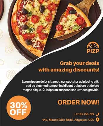 Artistic Delicious Pizza Flyer Template