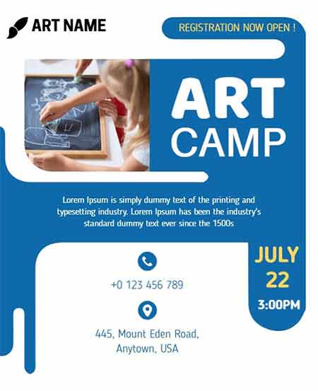 Artistic Art Camp Flyer Template