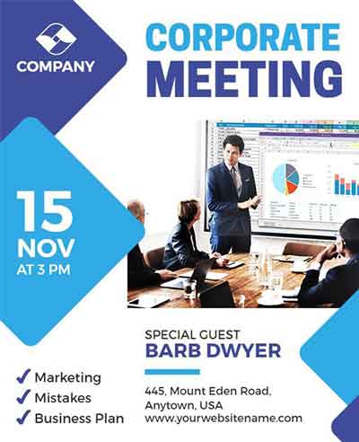 Modern Corporate Meeting Flyer Template