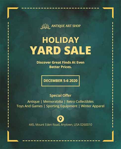 Vintage Yard Sale Flyer Template