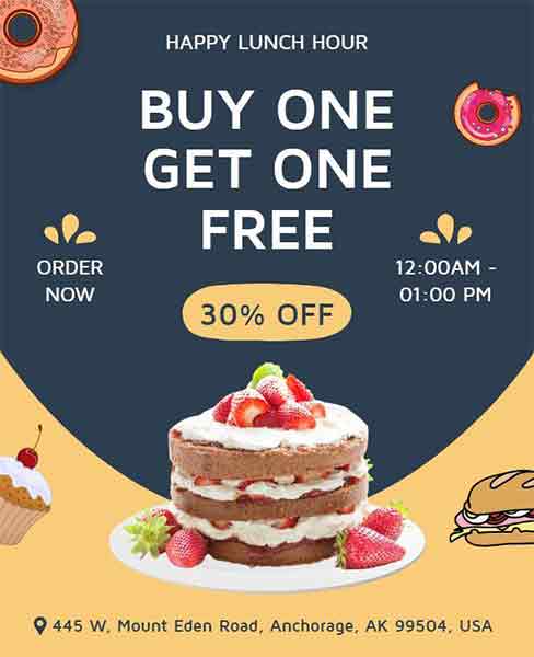Artistic Bakery Special Offer Flyer Template