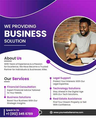Stylish Business Solution Flyer Template