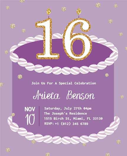 Sweet Cake Birthday Celebration Flyer Template