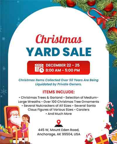 Vector Christmas Yard Sale Flyer Template