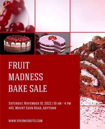 Elegant Fruit Madness Back Sale Flyer Template